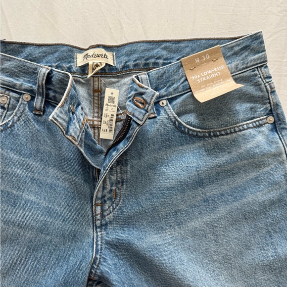 NWT Madewell The Low Rise 90s Straight Jean in Arlee Wash | size 30 - Picture 8 of 11